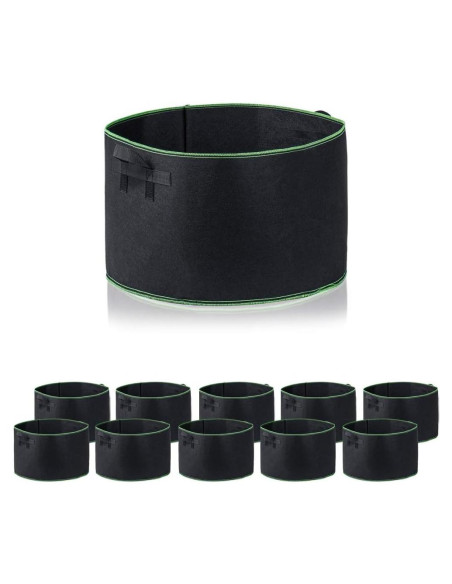 Paquete de 10 bolsas de cultivo Garden4Ever 25 Galones