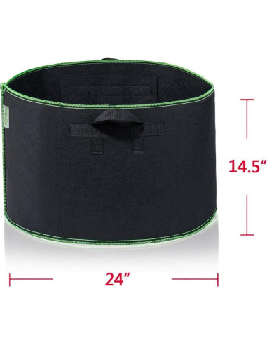 Paquete de 10 bolsas de cultivo Garden4Ever 25 Galones