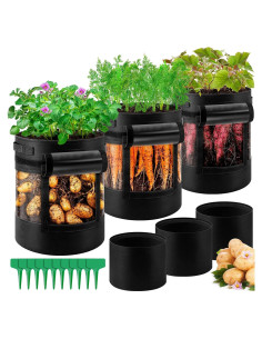 Paquete de 3 Bolsas de Cultivo UJG 10 Galones con Ventana