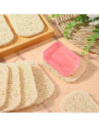 50 Almohadillas Ahorradoras de Jabón HOFURME Beige 11x7.6 cm