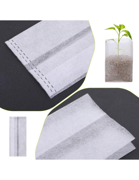 100 Bolsas de Crecimiento Aeaocvo para Plántulas 6x7x12cm