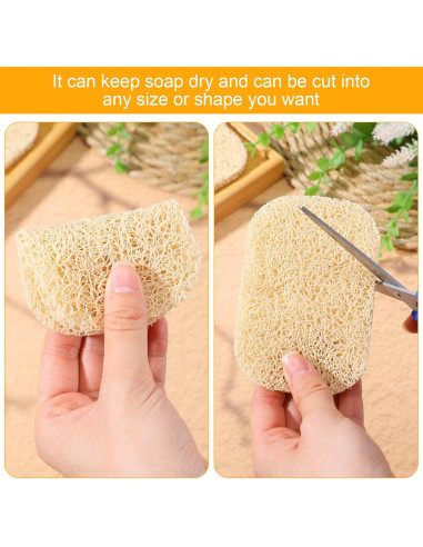 50 Almohadillas Ahorradoras de Jabón HOFURME Beige 11x7.6 cm