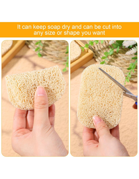 50 Almohadillas Ahorradoras de Jabón HOFURME Beige 11x7.6 cm