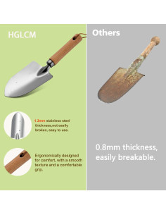 Juego de Herramientas de Jardinería HGLCM 9 Piezas Acero Inoxidable 2