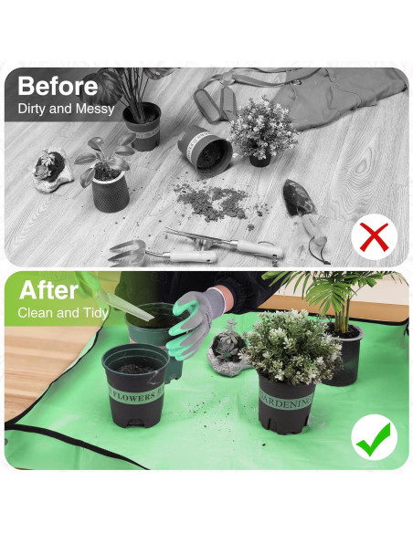 Juego de Herramientas de Jardín WORKPRO 5 Piezas Aluminio Verde