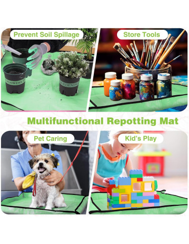 Juego de Herramientas de Jardín WORKPRO 5 Piezas Aluminio Verde