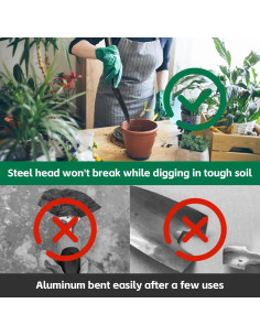 Juego de Herramientas de Jardín 5 Piezas Acero Resistente JAOTREL 2