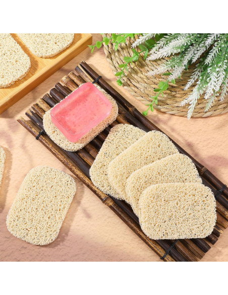 50 Almohadillas Ahorradoras de Jabón HOFURME Beige 11x7.6 cm