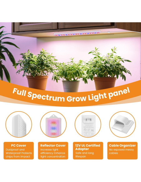 Luces de Crecimiento LED Eurbolan 40W 420 LEDs Espectro Completo