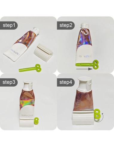 6 Exprimidores de Pasta de Dientes TFJAYTOO - Soporte Clip
