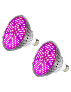 Paquete de 2 Bombillas LED de Crecimiento 100W HighydroLED E26