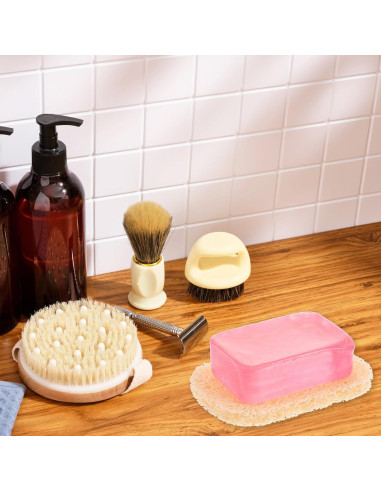 50 Almohadillas Ahorradoras de Jabón HOFURME Beige 11x7.6 cm