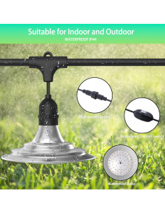 Luces de Cultivo LED a Prueba de Agua Danshinro 6 Luces 6.5m 2