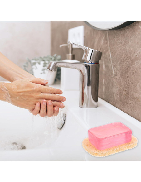 50 Almohadillas Ahorradoras de Jabón HOFURME Beige 11x7.6 cm