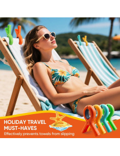 Paquete de 8 Clips para Toallas de Playa Dapute - Jumbo 2