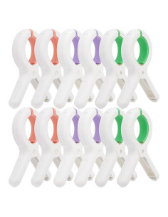 Pinzas para Toallas de Playa Minyaluck 12 Pcs Antideslizantes
