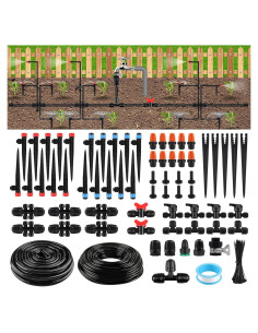 Kalolary Kit de Riego por Goteo 246FT (75m) 1/2" y 1/4"