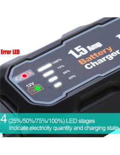 Cargador Automático Inteligente 12V 1500mA Zeglavi para Baterías 2