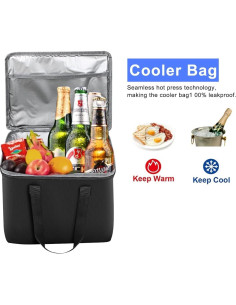 Organizador de Maletero Plegable Wenmenfar con Cooler 30kg Negro 2