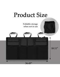 Organizador de Maletero ASUBHA Plegable 87.6x46cm Negro 2