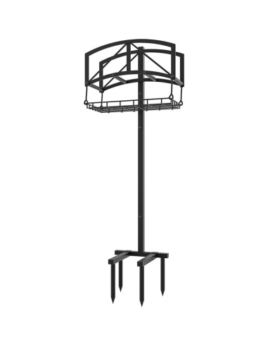 Soporte para Manguera Fire Beauty con Canasta, Acero Inoxidable
