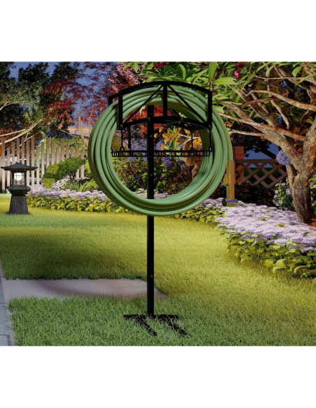 Soporte para Manguera Fire Beauty con Canasta, Acero Inoxidable