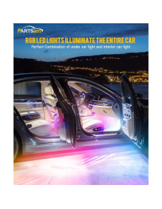 Luces LED subyacentes Parstam 4 en 1 con APP y música 2