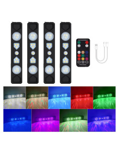 Luces LED de Coche Inalámbricas LECART 4 Pcs RGB Recargables