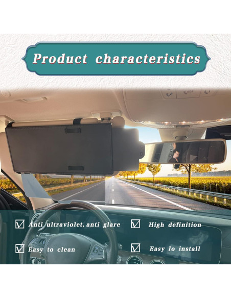 Extensor de Visera Solar Stymart Negro Antirreflejo para Coche