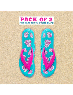 Clips para Toallas de Playa Performore - Correa Rosa, Paquete de 2 2