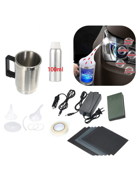 Kit de Restauración de Faros Ghguole con 100 ml de Líquido