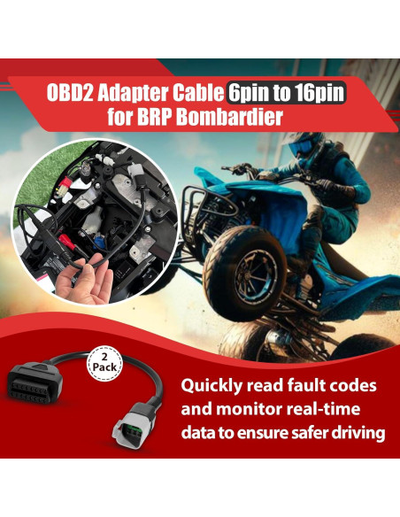 Adaptador OBD2 6pin a 16pin StreytoTek para Bombardier
