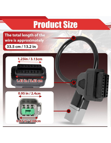 Adaptador OBD2 6pin a 16pin StreytoTek para Bombardier