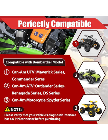 Adaptador OBD2 6pin a 16pin StreytoTek para Bombardier