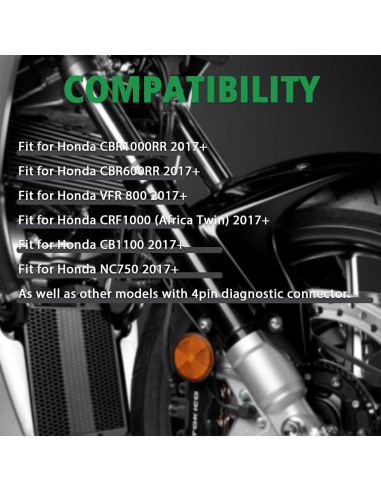 Adaptador OBD2 Honda 4pin a 16pin para Motocicletas 2017+