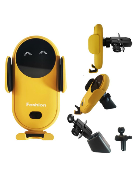 Cargador Inalámbrico para Auto Peanutech Amarillo 10W