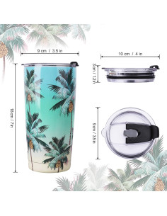 Vaso Aislado NymphFable 532ml con Tapa y Popote de Acero Inoxidable 2