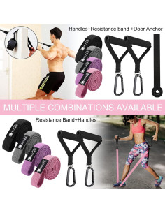 Conjunto de 10 Bandas de Resistencia CORTNOE con Mangos 2