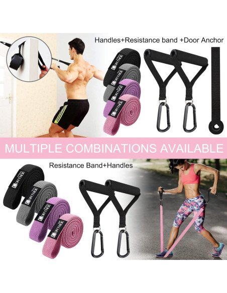 Conjunto de 10 Bandas de Resistencia CORTNOE con Mangos