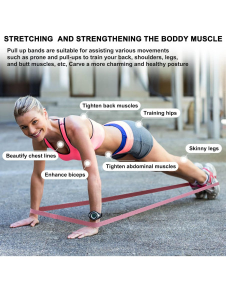 Conjunto de 10 Bandas de Resistencia CORTNOE con Mangos