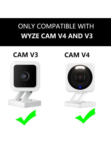 Soporte de Ventana Angulada Teccle para Wyze Cam V4 - Negro