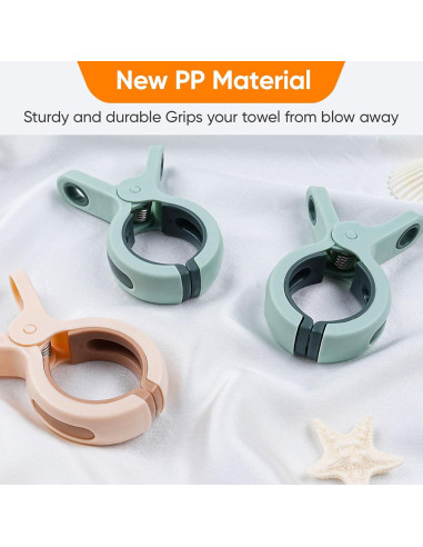 Pinzas para Toallas de Playa Zacool - 8 Piezas, Alta Resistencia