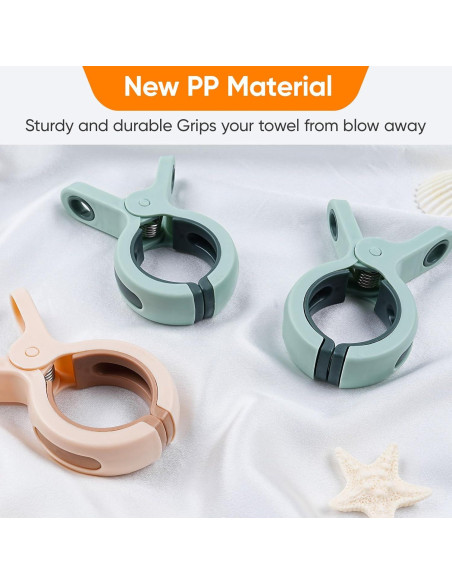 Pinzas para Toallas de Playa Zacool - 8 Piezas, Alta Resistencia