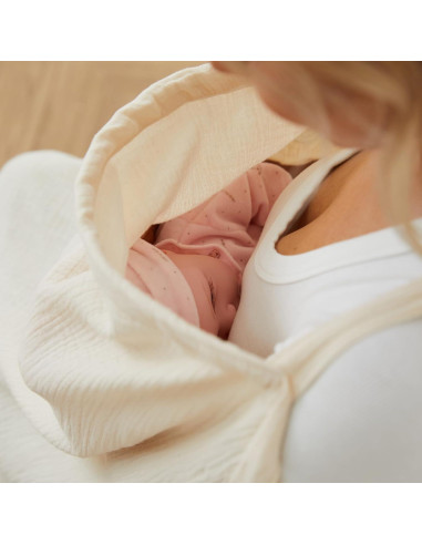 Funda de Lactancia PPOGOO 100% Algodón Muselina Beige