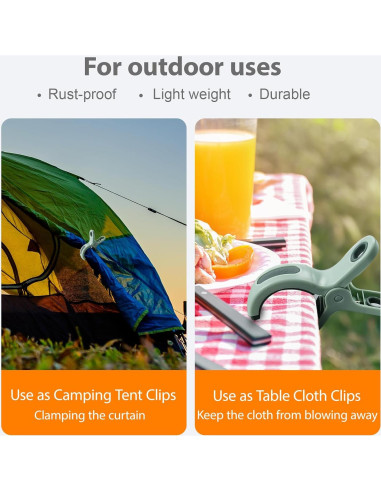 Pinzas para Toallas de Playa Zacool - 8 Piezas, Alta Resistencia