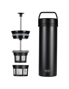 Prensa Francesa de Viaje ESPRO P0, Acero Inoxidable 0.47L