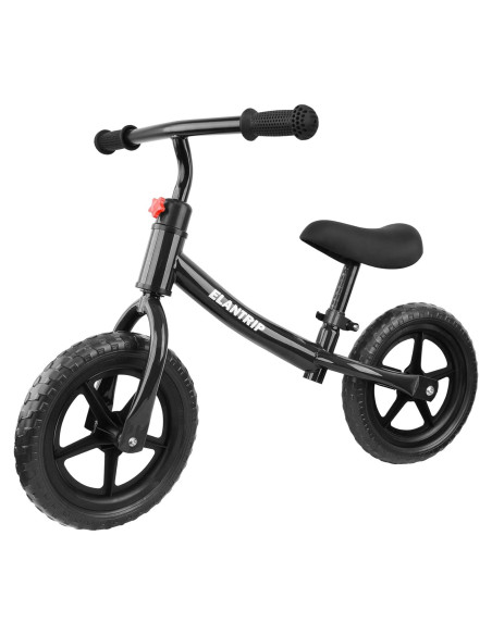Bicicleta de Equilibrio Elantrip 12" Negra para Niños 1-3 Años