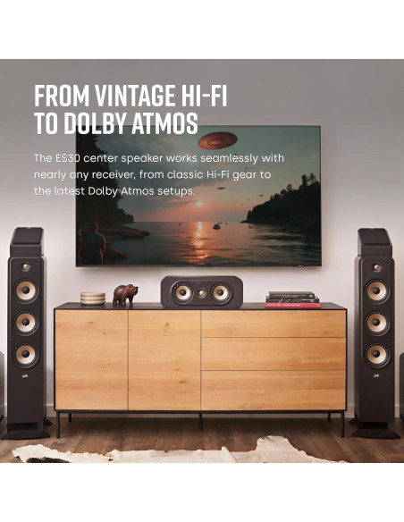 Altavoz Central Polk Signature Elite ES30 - 8 Ohmios, 310 mm Altavoz Central Polk Signature Elite ES30 - 8 Ohmios, 310 mm