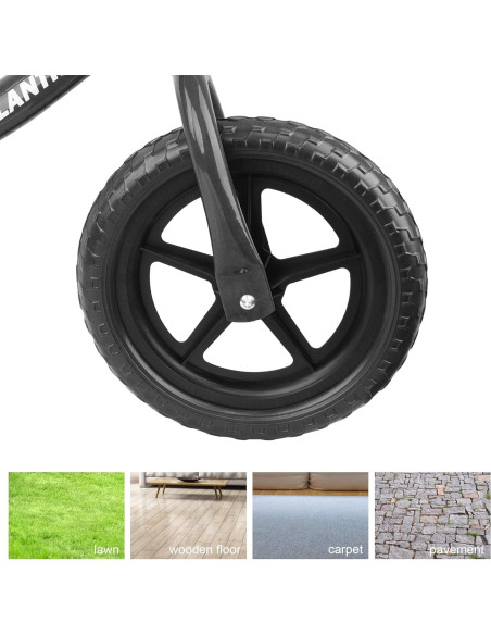 Bicicleta de Equilibrio Elantrip 12" Negra para Niños 1-3 Años