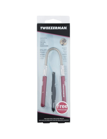 Removedor de Vello Facial Tweezerman con Tweezerette Rosa